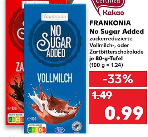 Kakao Frankonia No Sugar Added Angebot Bei Kaufland 1Prospekte De