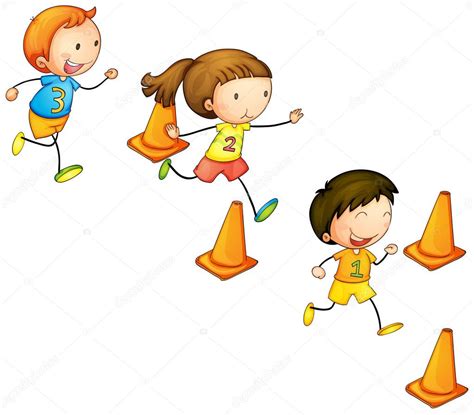 Running Kids ⬇ Vector Image By © Interactimages Vector Stock 11163133