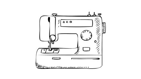 How To Draw Sewing Machine Youtube