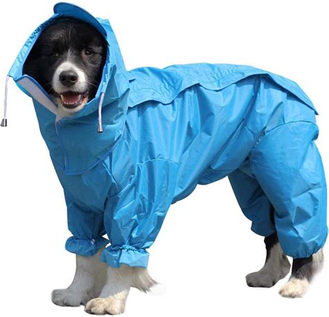 Dog Raincoat Pet Waterproof Rain Jacket With Hood Breathable