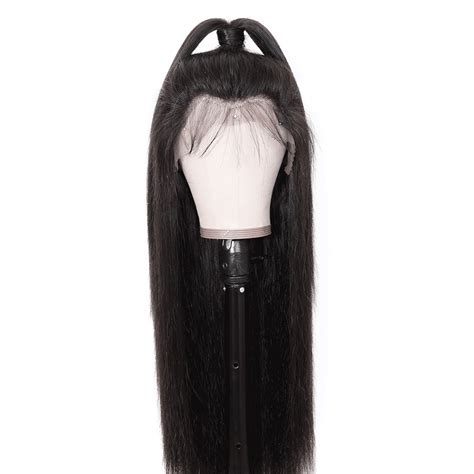 Fashionplus Long Virgin Malaysian Straight Lace Closure Wig 10~26
