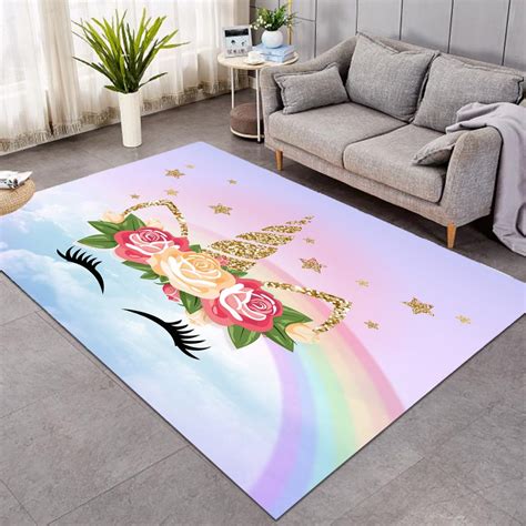 Holographic unicorn drips beauty salon pink blue business card. Rainbow Unicorn Eyelashes Themed Large Rug | Unilovers