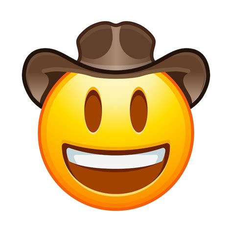 Emoticon De Alta Calidad Emoji De Sombrero De Vaquero Emoticon De