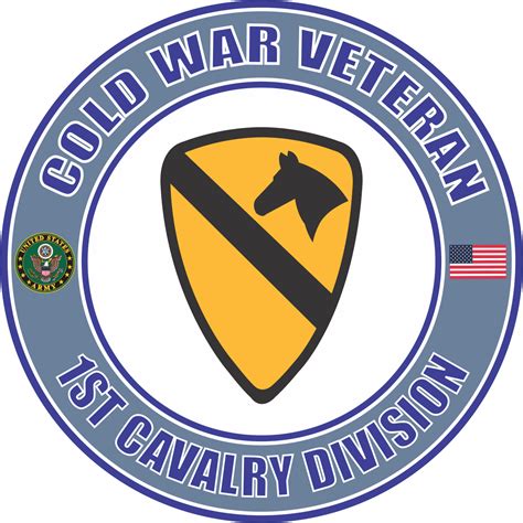 Us Army Cold War 1st Cavalry Division Veteran Decal Sticker
