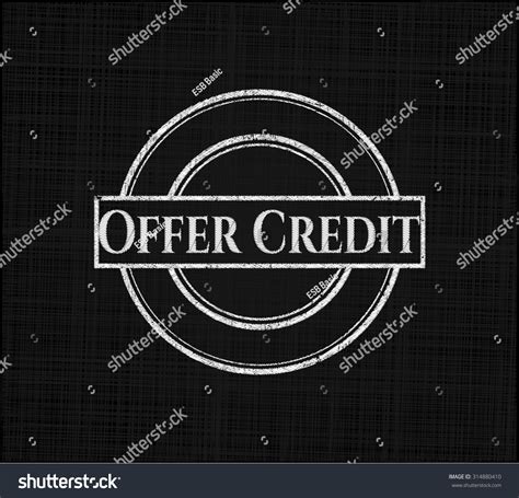 Offer Credit Written On A Blackboard Stock Vector Illustration
