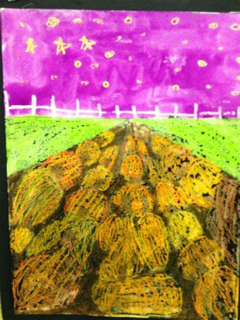 B Creative 4th Grade One Point Perspective Pumpkin Patches