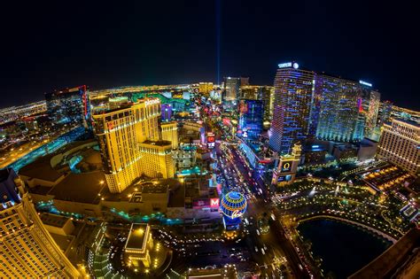 Usa Houses Las Vegas Night From Above Horizon Megapolis Hd