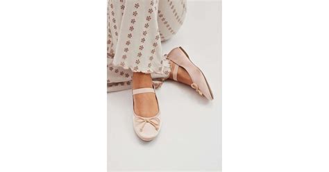 Urban Outfitters Uo Ella Satin Ballet Flat In White Lyst Canada