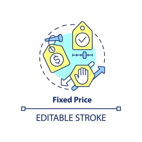Fixed Price Concept Icon Stock Vector Illustration Of Icon 251276565