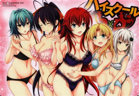 Mishima Hiroji Highschool Dxd Asia Argento Himejima Akeno Rias Gremory