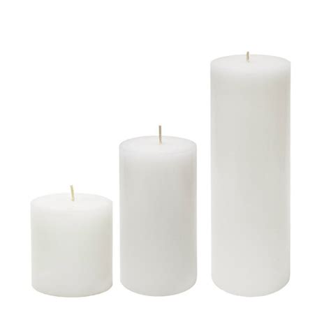 Set Of 3 Unscented Pillar Candles Scented Soy Candles By A Candle Co