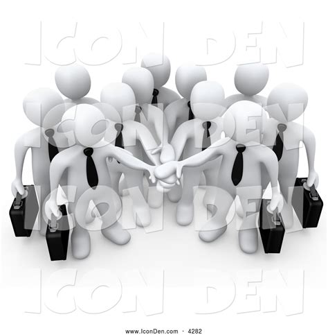 Clip Art Of A Group Of Office Business People Carrying