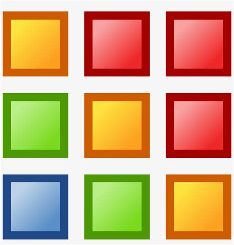 Squares Clipart Colored Colors Icons Transparent Png 2400x2400