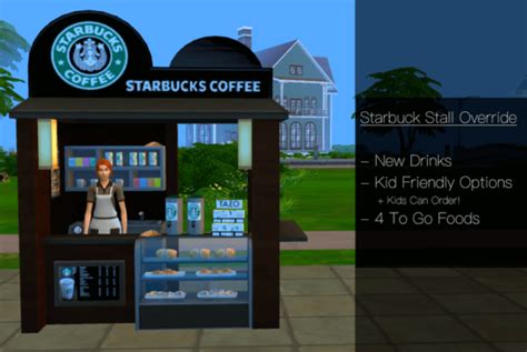 The Sims 4 Starbucks Food Stall Overhaul Micat Game