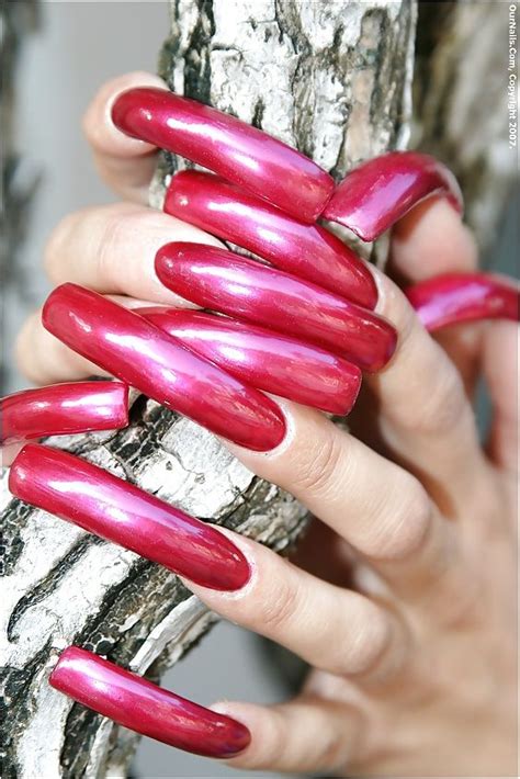 3 Inches Of Incredible Nail Curved Nails Long Red Nails Long Black