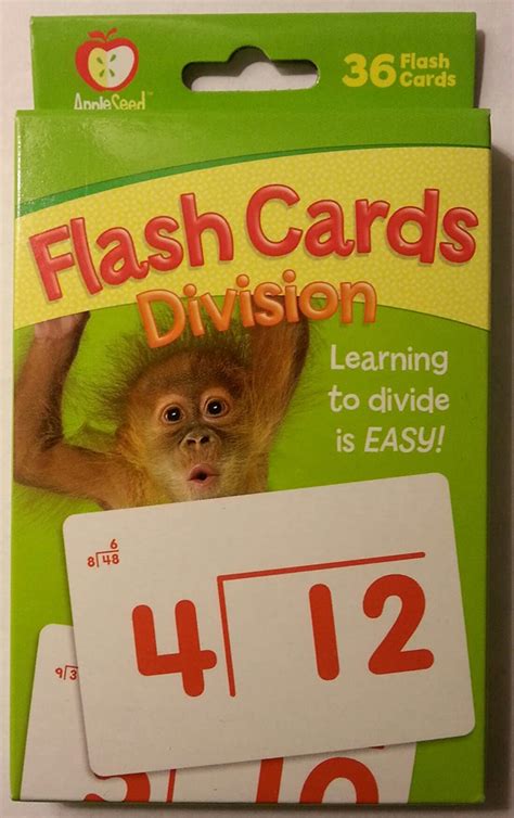 Appleseed Division Flash Cards 36 Count Learn Division