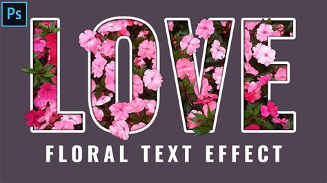 Floral Typography Paper Cut Text Effect Photoshop Tutorial Youtube