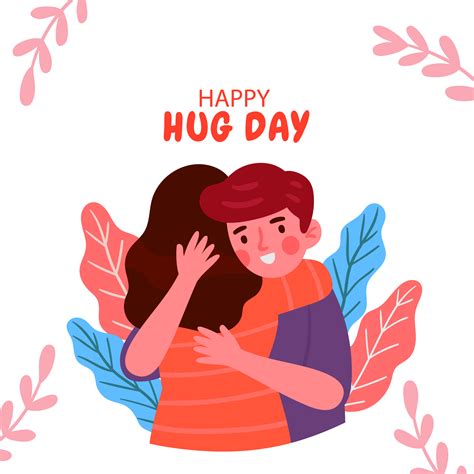 Couple Hugging Cartoon Illustration Happy Hug Day Png Happy Hug Day