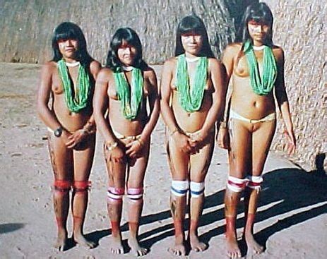 Middle Of The Amazon Jungle There Xingu Tribe Who Still Live Without The Use Of Clothing