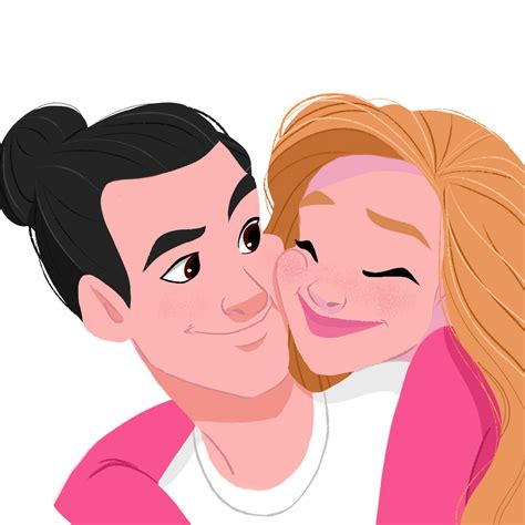 Cute Happy Couple Cartoon Illustration by longdigital on DeviantArt