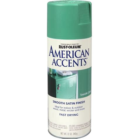 Rust Oleum American Accents 12 Oz Seaside Green Satin Spray Paint In