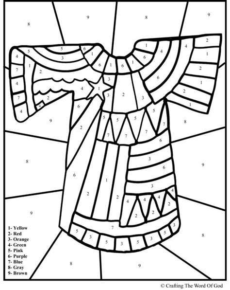Church house collection has josephs coat of many colors coloring pages.church house collection has lots of free resources for christian youth leaders of today. Joseph's Coat Of Many Colors (Color By Number) Coloring ...