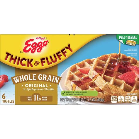Eggo Thick And Fluffy Original Frozen Waffles 116 Oz 6 Count Frozen