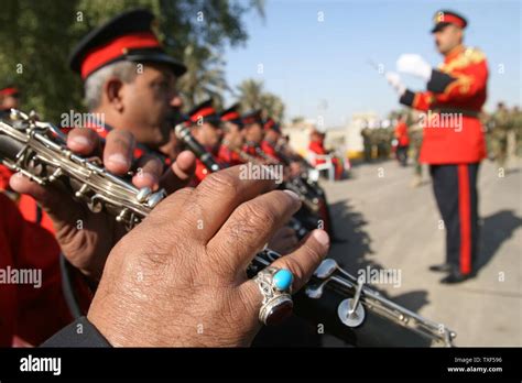 Iraqi Army Band Plays During A Handover Ceremony Of The Green Zone From