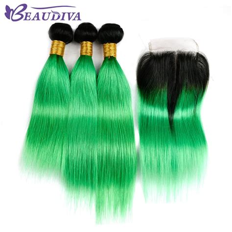 Beaudiva Pre Colored Brazilian Straight Human Hair 3 Bundles With