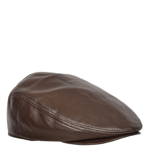 Mens Leather Flat Caps Iconic Peaked Hats House Of Leather