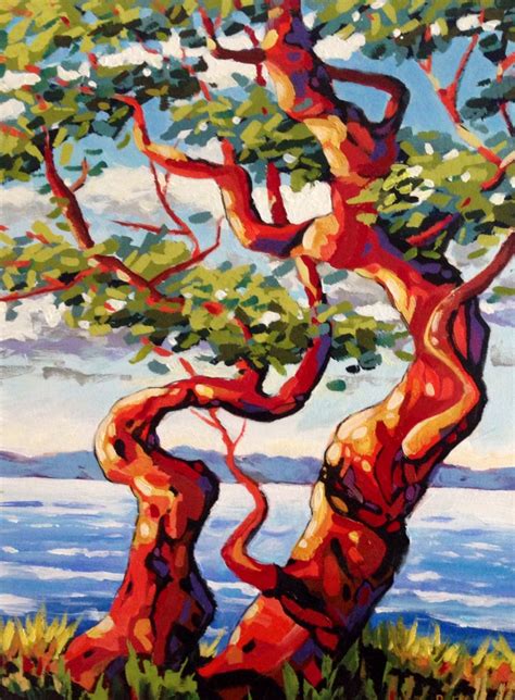 Twin Arbutus Trees By Brian Buhler In 2020 Modern Art Abstract Tree