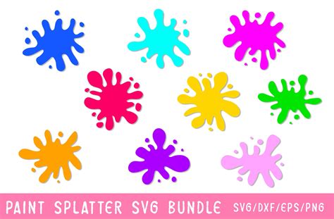 Paint Splatter SVG Bundle Paint Splats Graphic By SVG Creation