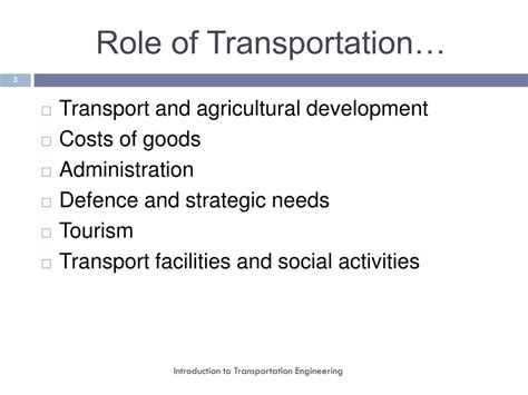 Ppt Introduction To Transportation Engineering Powerpoint