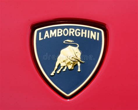 Logotipo De Lamborghini En Un Panel Foto Editorial Imagen De Motor