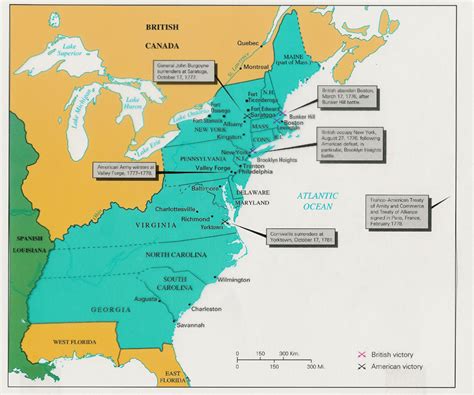 American Revolution Map Of Battles