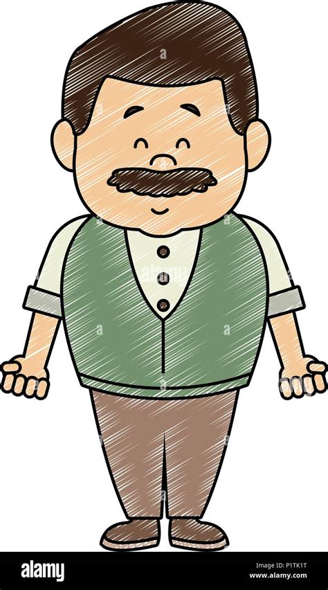 Cute Father Cartoon Scribble Stock Vector Image And Art Alamy