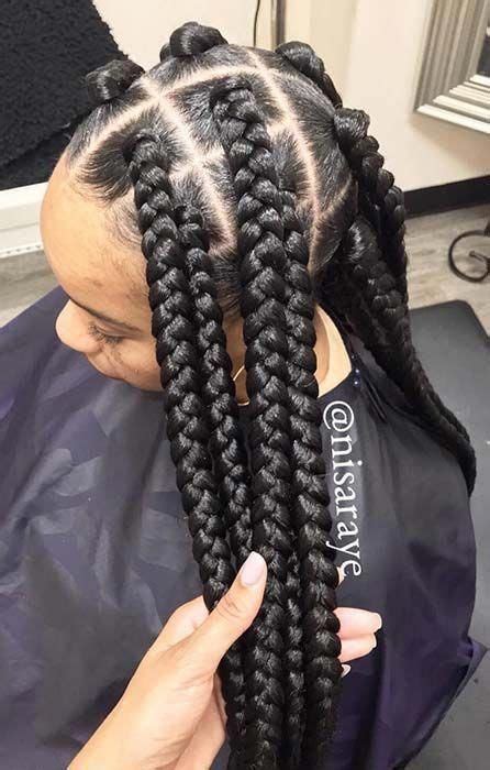 6 big braids hairstyles 43 big box braids hairstyles for black hair stayglam hair is
