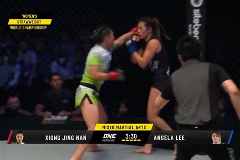 Video Xiong Jing Nan Stops Angela Lee To Defend Strawweight Title