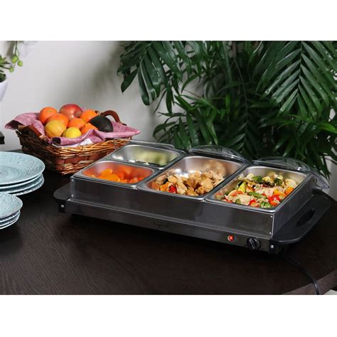 Megachef Mc 9003c Buffet Server And Food Warmer With 4 Sectional Heated
