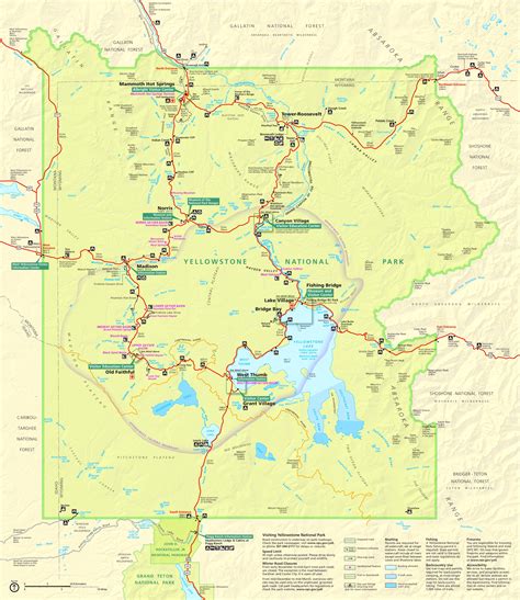 Yellowstone National Park Entrances Map London Top Attractions Map