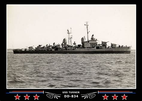 Uss Turner Dd 834 Canvas Photo Print Navy Emporium