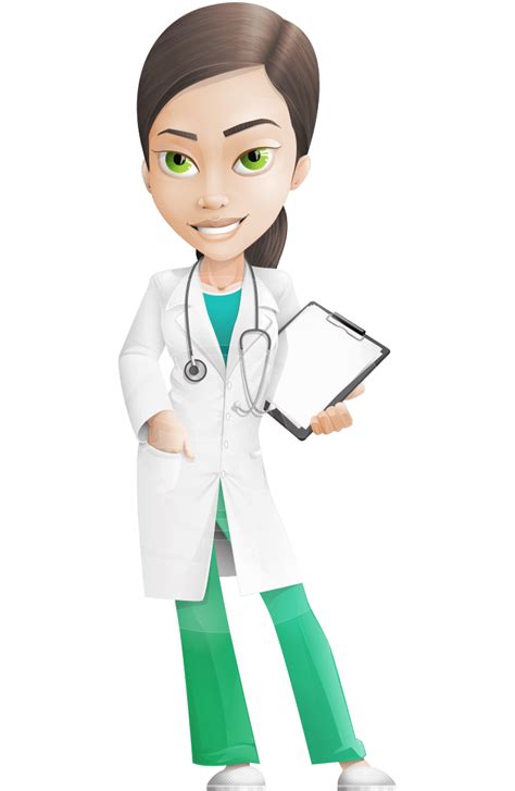 cute female nurse vector cartoon character 85 illustrations graphicmama