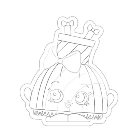 Celeste Rainbow Dress Shopkin Coloring Page Free Printable Coloring
