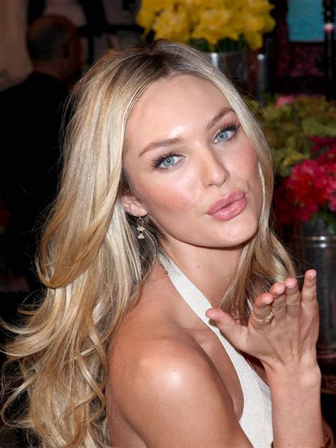 Candice Swanepoel Blowing A Kiss Love Hair Victorias Secret Beauty