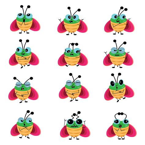 Bee Emoji Icons Set Masterbundles