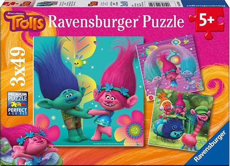 Ravensburger Trolls 3x 49pc Jigsaw Puzzles Uk Toys And Games