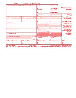 At the end of the. 2012 Form IRS 1099-MISC Fill Online, Printable, Fillable, Blank - PDFfiller