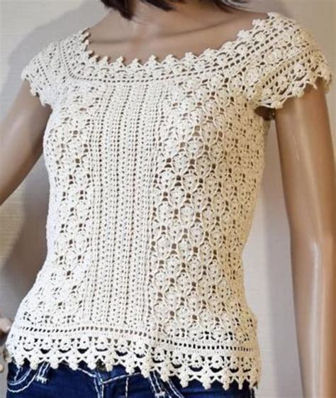 Glamurosa Blusa Tejida A Crochet Para Verano Modelos De Blusas Em
