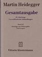 Heidegger, Martin: Beiträge zur Philosophie (Vom Ereignis) - Vittorio ...