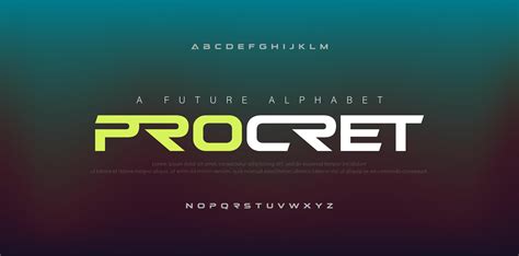 Abstract Digital Modern Alphabet Fonts Typography Technology